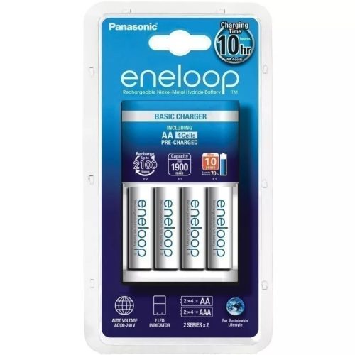 Panasonic eneloop Basic töltő + 4 db 1900 mAh akku