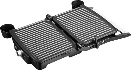 Kontaktgrill 2000W, 3 sütési mód, tapadásmentes sütőlap, nyitható, hőfokszabályz