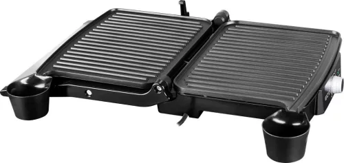Kontaktgrill 2000W, 3 sütési mód, tapadásmentes sütőlap, nyitható, hőfokszabályz