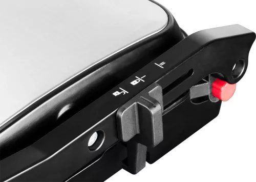 Kontaktgrill 2000W, 3 sütési mód, tapadásmentes sütőlap, nyitható, hőfokszabályz