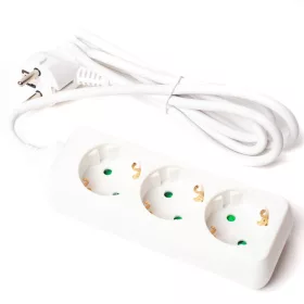 Hosszabbító 3 aljzat 5m SCHUKO,  16A, kábel 1,5mm2