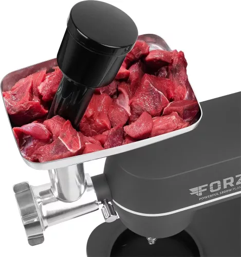 FORZA prémium konyhai robotgép, 6,5 l keverőtál, húsdarálóval és reszelővel