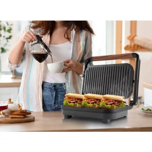 Elektromos Szendvicssütő és Kontaktgrill - 1500W, Tapadásmentes Felület