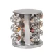Forgatható fűszertartó állvány 12 db üveggel – Rozsdamentes acél, 22 cm inox