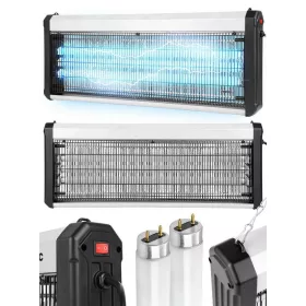   60W rovarcsapda UV fénnyel – 3800V, 300 m2, 3x20W fénycső, felfüggeszthető