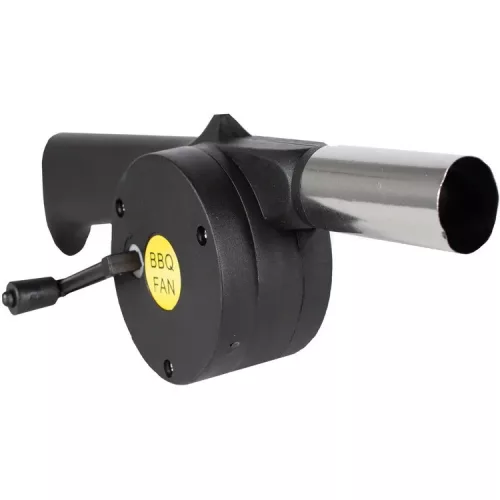 Faszenes kerti grill fújtatóval, és pálcával, stabil kialakítás könnyű használat