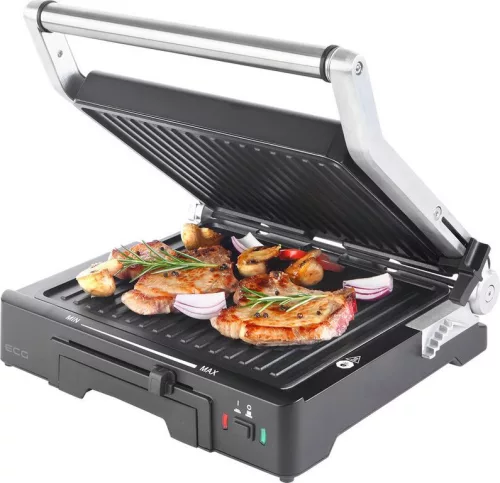 Deluxe kontaktgrill, 2000W, 3 funkció, állítható grilllap, tapadásmentes felület