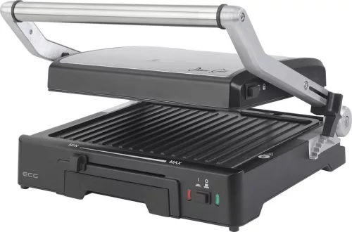Deluxe kontaktgrill, 2000W, 3 funkció, állítható grilllap, tapadásmentes felület