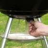 Grill Master faszenes kerti grill fedéllel - mobil, kerekes kivitel extra tároló