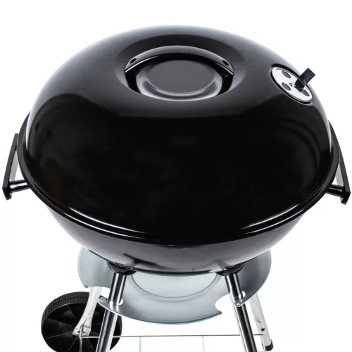 Grill Master faszenes kerti grill fedéllel - mobil, kerekes kivitel extra tároló