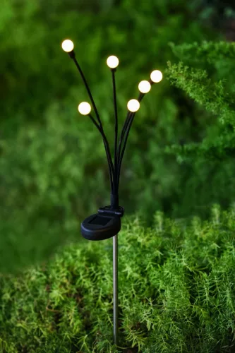 Napelemes szentjánosbogár Golyós Dekor, Melegfehér Fény, Alkonyérz GS018