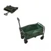 Összecsukható zöld kerti strandkocsi masszív, nagy teherbírással, minden terepre