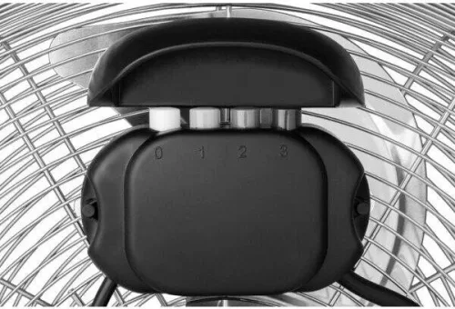 Padlóventilátor 100W nemesacél kivitelben 45 cm átmérő, 3 fokozat, csendes,