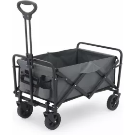   Összecsukható kerti strandkocsi masszív, nagy teherbírással, minden terep Szürke