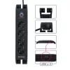 Hosszabbító túlfeszültség védelemmel 4 aljzat + 2x USB, 2 m kábel, 16A, fekete