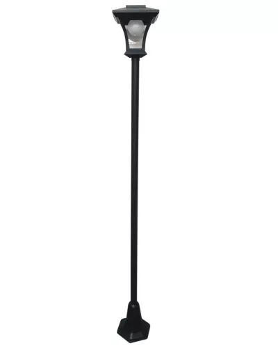 Napelemes kerti kandeláber LED állólámpa 177 cm, fényérzékelős, meleg fehér