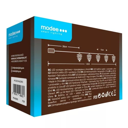 Modee Karácsonyi LED Füzér Dekor Elemes C3012 (10LED/135cm/15cm)