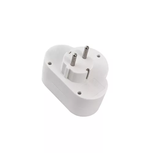 Elosztó adapter Fali 2 utas + Kapcsoló 16A