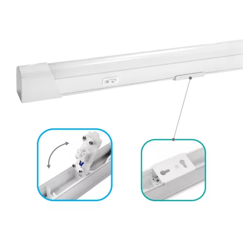 LED slim lámpa kapcsolóval 15W, 93 cm, 1800 lm, 4000K, IP20 mennyezeti LED lámpa