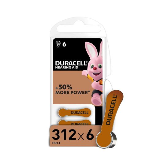 Duracell Hallókészülék Elem DA312 0%Hg (1,45V) B6