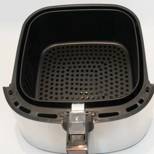 Air Fryer 8 Liter XXL kivehető kosár Forrólevegős Fritőz Kijelzővel, INOX, 1800W