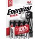 Energizer MAX AA Tartós Ceruza elem LR6 B4