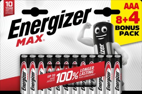 Energizer Max tartós mikró elem AAA LR03 B12