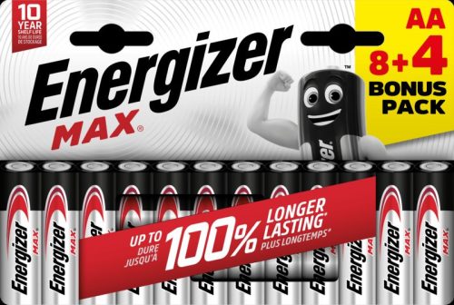 Energizer Max tartós ceruza elem AA LR6 B12