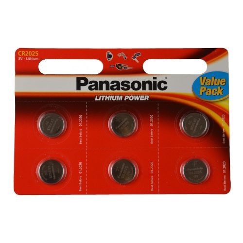 Panasonic Lithium Gombelem CR2025 3V B6