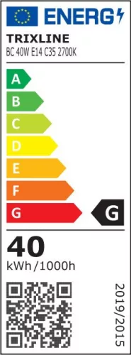 BC Trixline 40W Candle c35 hagyományos izzó E14