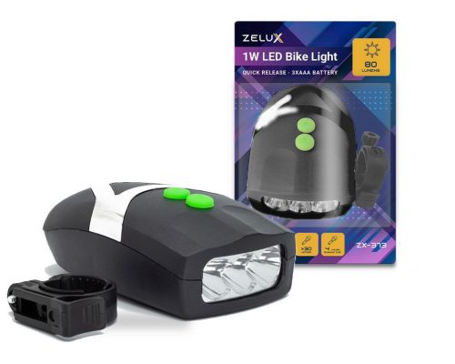 Zelux Led Kerékpár lámpa 1W + kürt