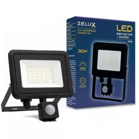   Zelux Led Reflektor 30W IP65 NW 4000K Mozgásérzékelős PIR