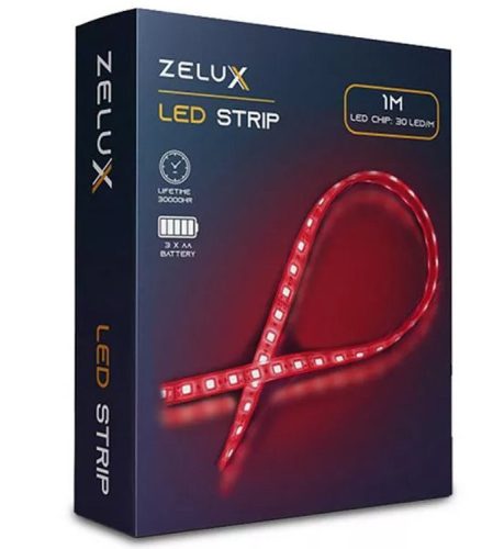 Zelux red led szalag 1m