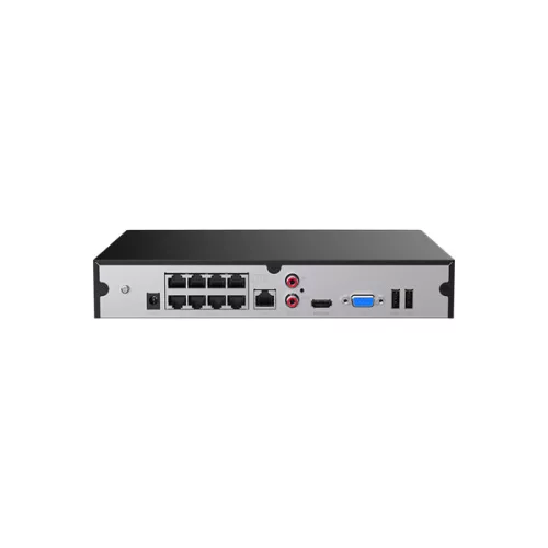 Tenda NVR rögzítő - TN3108-8P (8 csatorna, H265+, max 8MP, 8xRJ45 802.3at PoE, 2xUSB, 1x Sata (max 10TB))