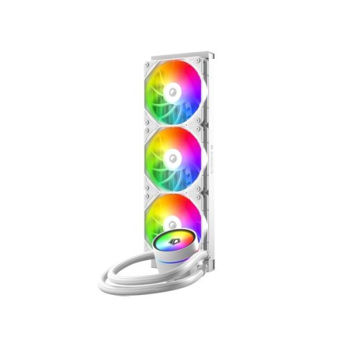 ID-Cooling CPU Water Cooler - ZOOMFLOW 360 XT V2 WHITE (25dB; max. 115,87 m3/h; 3x12cm, A-RGB LED, fehér)