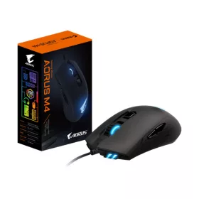  Gigabyte Egér - AORUS M4 (Vezetékes, Gaming, 6400 DPI, 8 gomb, USB, Fekete)