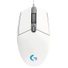 Logitech Egér - G102 Lightsync (Vezetékes, Gaming, Optikai, USB, 8000 DPI, fehér)