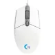 Logitech Egér - G102 Lightsync (Vezetékes, Gaming, Optikai, USB, 8000 DPI, fehér)