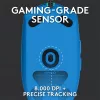 Logitech Egér - G203 Lightsync (Vezetékes, Gaming, Optikai, USB, 8000 DPI, kék)
