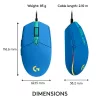 Logitech Egér - G203 Lightsync (Vezetékes, Gaming, Optikai, USB, 8000 DPI, kék)
