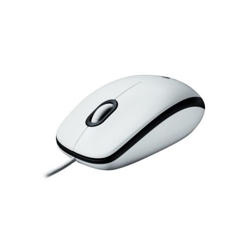 Logitech Egér - M100 (Vezetékes Optikai, USB, 1000 DPI, Fehér)