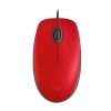 Logitech Egér - M110 (Vezetékes, Optikai, USB, 1000 DPI, piros)