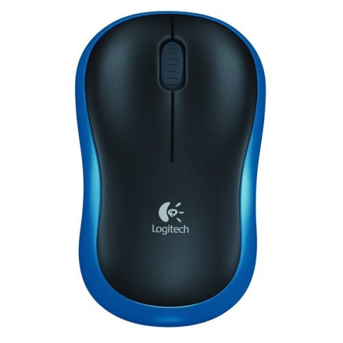 Logitech Egér - M185 (Vezeték nélküli, Optikai, Notebook, 1000 DPI, kék)