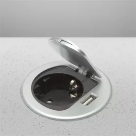   Delight rejtett elosztó(20461), 1 db 230V aljza, 1db USB csatlakozó