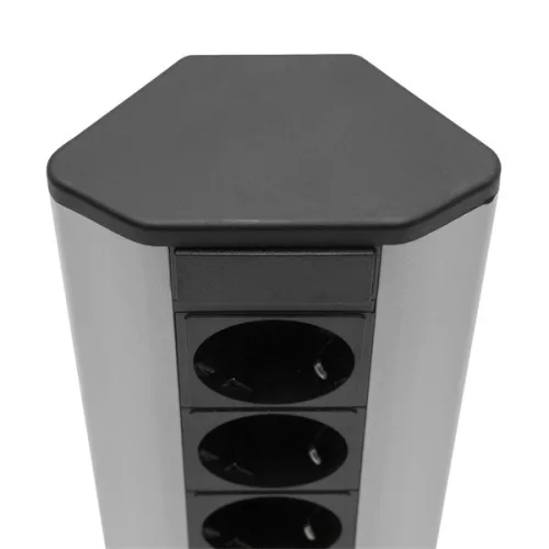 Delight sarok elosztó(20483), 3 db gyermekvédelemmel ellátott 230V aljzat, 2db USB csatlakozó
