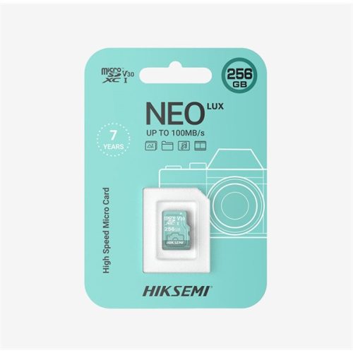 Hikvision HIKSEMI MicroSD kártya - NEO LUX 64GB microSDXC™, Class 10 and UHS-I, TLC (r/w: 100 / 70MB, V30)