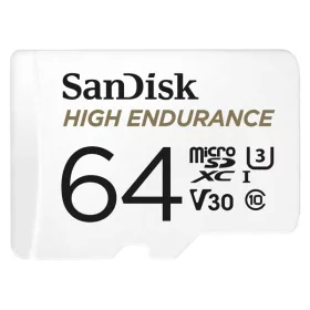   SanDisk MicroSD kártya - 64GB microSDXC High Endurance (100 MB/s, Class 10 U3, V30) + adapter
