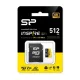 Silicon Power MicroSD kártya - 512GB microSDXC UHS-I U3, 3D TLC NAND (170/150 MB/s A2/V30) DDR200 transfer rate