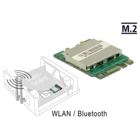   Delock WLAN/Bluetooth Modul - 95254 (M.2 aljzat A+E nyílással > WLAN 802.11 ac/a/b/g/n + Bluetooth 4.0)