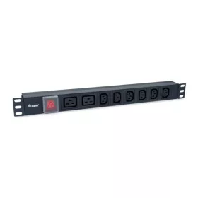   Equip Hálózati Elosztó - 333316 (C20, 6x C13 + 2x C19 , Rack 1U, 1,8m kábel, fekete)